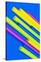 Pop Straws Collection - Blue & Colourful-Philippe Hugonnard-Stretched Canvas