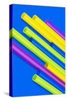 Pop Straws Collection - Blue & Colourful-Philippe Hugonnard-Stretched Canvas