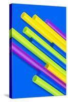 Pop Straws Collection - Blue & Colourful-Philippe Hugonnard-Stretched Canvas