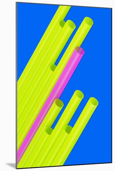 Pop Straws Collection - Blue & Green II-Philippe Hugonnard-Mounted Photographic Print