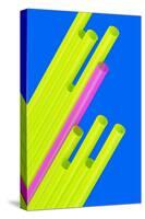 Pop Straws Collection - Blue & Green II-Philippe Hugonnard-Stretched Canvas
