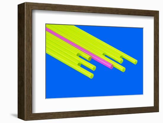 Pop Straws Collection - Blue & Green-Philippe Hugonnard-Framed Photographic Print