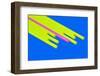 Pop Straws Collection - Blue & Green-Philippe Hugonnard-Framed Photographic Print