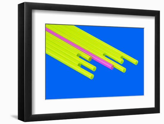 Pop Straws Collection - Blue & Green-Philippe Hugonnard-Framed Photographic Print