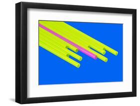 Pop Straws Collection - Blue & Green-Philippe Hugonnard-Framed Photographic Print