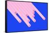 Pop Straws Collection - Blue & Light Pink-Philippe Hugonnard-Framed Stretched Canvas