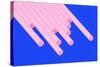 Pop Straws Collection - Blue & Light Pink-Philippe Hugonnard-Stretched Canvas