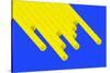 Pop Straws Collection - Blue & Yellow-Philippe Hugonnard-Stretched Canvas