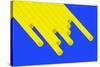 Pop Straws Collection - Blue & Yellow-Philippe Hugonnard-Stretched Canvas