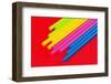 Pop Straws Collection - Colourful & Red II-Philippe Hugonnard-Framed Photographic Print