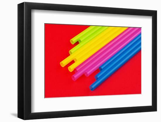 Pop Straws Collection - Colourful & Red II-Philippe Hugonnard-Framed Photographic Print