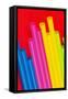 Pop Straws Collection - Colourful & Red III-Philippe Hugonnard-Framed Stretched Canvas