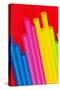 Pop Straws Collection - Colourful & Red III-Philippe Hugonnard-Stretched Canvas