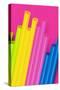 Pop Straws Collection - Dark Pink & Colourful-Philippe Hugonnard-Stretched Canvas