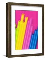 Pop Straws Collection - Dark Pink & Colourful-Philippe Hugonnard-Framed Photographic Print