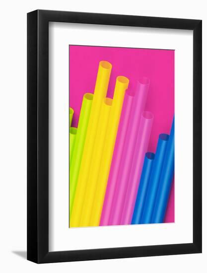 Pop Straws Collection - Dark Pink & Colourful-Philippe Hugonnard-Framed Photographic Print