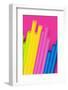 Pop Straws Collection - Dark Pink & Colourful-Philippe Hugonnard-Framed Photographic Print