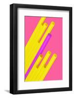 Pop Straws Collection - Dark Pink & Yellow-Philippe Hugonnard-Framed Photographic Print