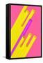Pop Straws Collection - Dark Pink & Yellow-Philippe Hugonnard-Framed Stretched Canvas