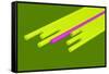 Pop Straws Collection - Green & Pink-Philippe Hugonnard-Framed Stretched Canvas