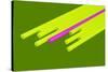 Pop Straws Collection - Green & Pink-Philippe Hugonnard-Stretched Canvas