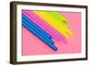 Pop Straws Collection - Light Pink & Colourful II-Philippe Hugonnard-Framed Photographic Print