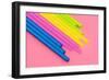 Pop Straws Collection - Light Pink & Colourful II-Philippe Hugonnard-Framed Photographic Print