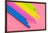 Pop Straws Collection - Light Pink & Colourful II-Philippe Hugonnard-Framed Photographic Print