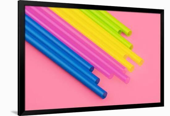 Pop Straws Collection - Light Pink & Colourful II-Philippe Hugonnard-Framed Photographic Print