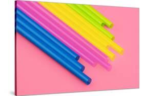 Pop Straws Collection - Light Pink & Colourful II-Philippe Hugonnard-Stretched Canvas