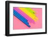 Pop Straws Collection - Light Pink & Colourful II-Philippe Hugonnard-Framed Photographic Print