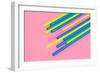 Pop Straws Collection - Light Pink & Colourful-Philippe Hugonnard-Framed Photographic Print