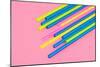 Pop Straws Collection - Light Pink & Colourful-Philippe Hugonnard-Mounted Photographic Print