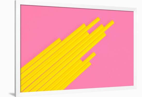 Pop Straws Collection - Light Pink & Yellow-Philippe Hugonnard-Framed Photographic Print