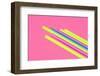 Pop Straws Collection - Pink & Colourful II-Philippe Hugonnard-Framed Photographic Print