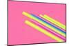 Pop Straws Collection - Pink & Colourful II-Philippe Hugonnard-Mounted Photographic Print