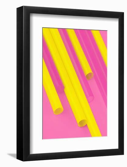 Pop Straws Collection - Pink & Yellow-Philippe Hugonnard-Framed Photographic Print