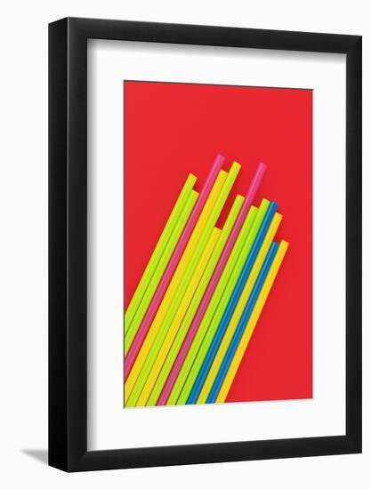 Pop Straws Collection - Red & Colourful-Philippe Hugonnard-Framed Photographic Print