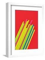 Pop Straws Collection - Red & Colourful-Philippe Hugonnard-Framed Photographic Print