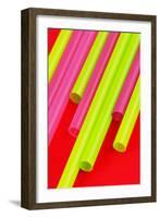 Pop Straws Collection - Red & Green-Philippe Hugonnard-Framed Photographic Print