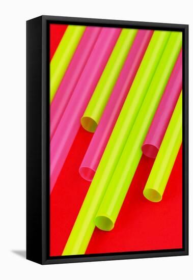 Pop Straws Collection - Red & Green-Philippe Hugonnard-Framed Stretched Canvas