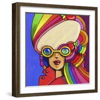 Pop Sunglasses Lady-Howie Green-Framed Giclee Print