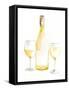 Pop the Cork II White Wine-Mercedes Lopez Charro-Framed Stretched Canvas