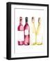 Pop the Cork III Red and White Wine-Mercedes Lopez Charro-Framed Art Print