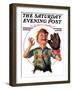 "Pop-Up Fly," Saturday Evening Post Cover, September 7, 1929-Harrison Mccreary-Framed Premium Giclee Print