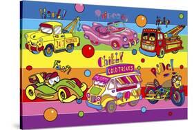 Pop Vehicles-Howie Green-Stretched Canvas