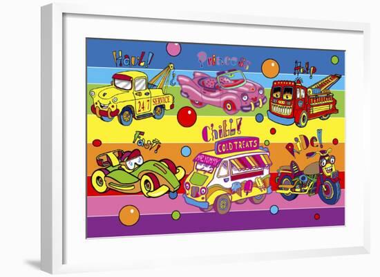 Pop Vehicles-Howie Green-Framed Giclee Print