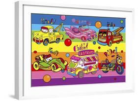 Pop Vehicles-Howie Green-Framed Giclee Print