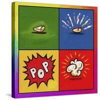 Popcorn Pop-Howie Green-Stretched Canvas