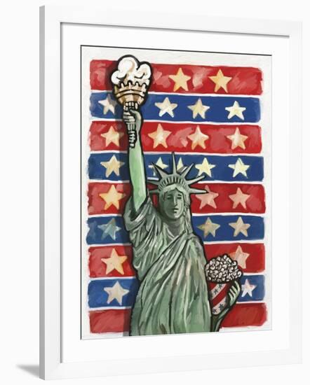 Popcorn Statue Of Liberty-Howie Green-Framed Giclee Print